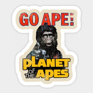 Planet of the Apes - Go Ape, distressed Sticker